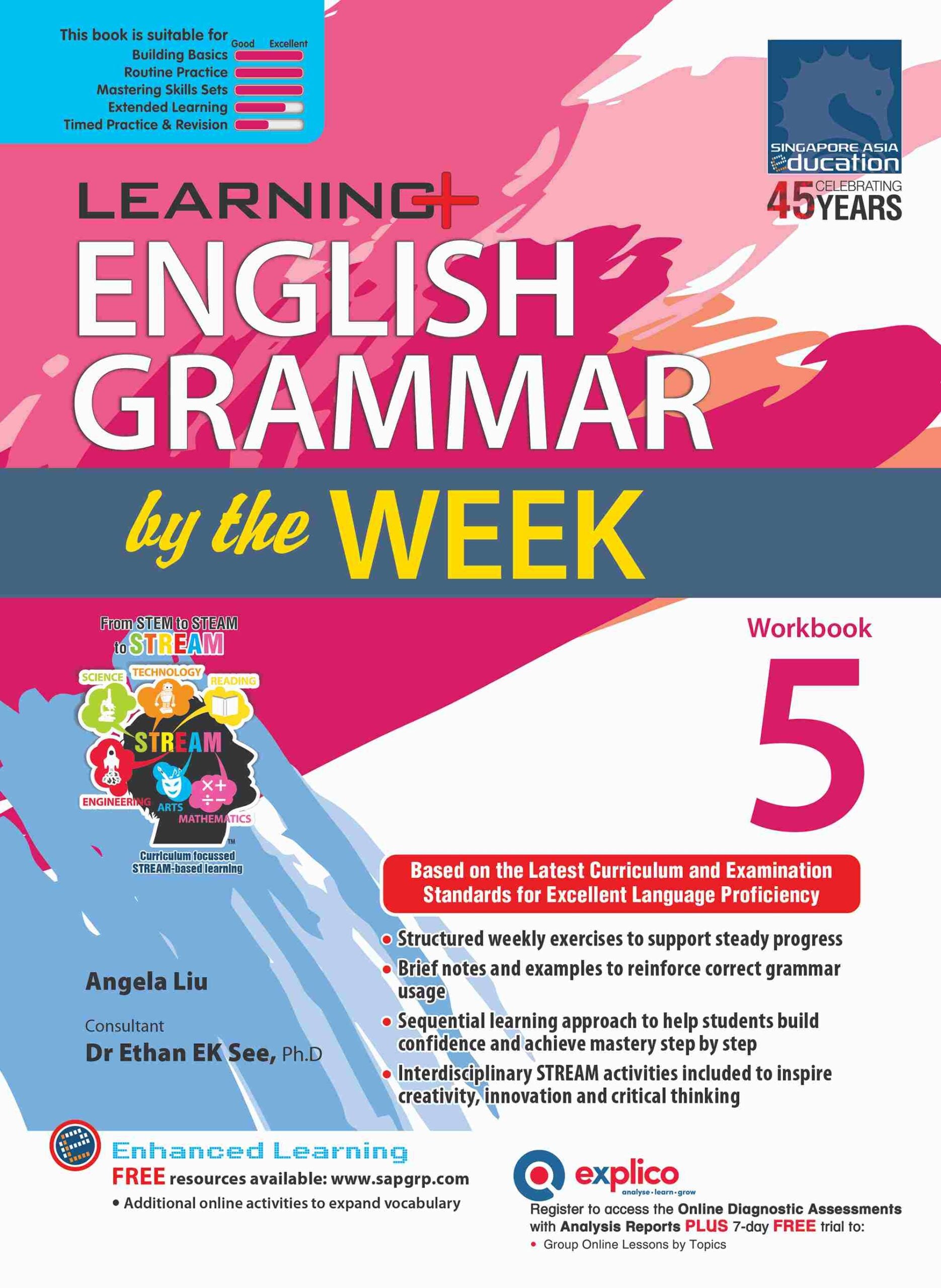 LEARNING+ ENGLISH GRAMMAR by the WEEK Workbook 5