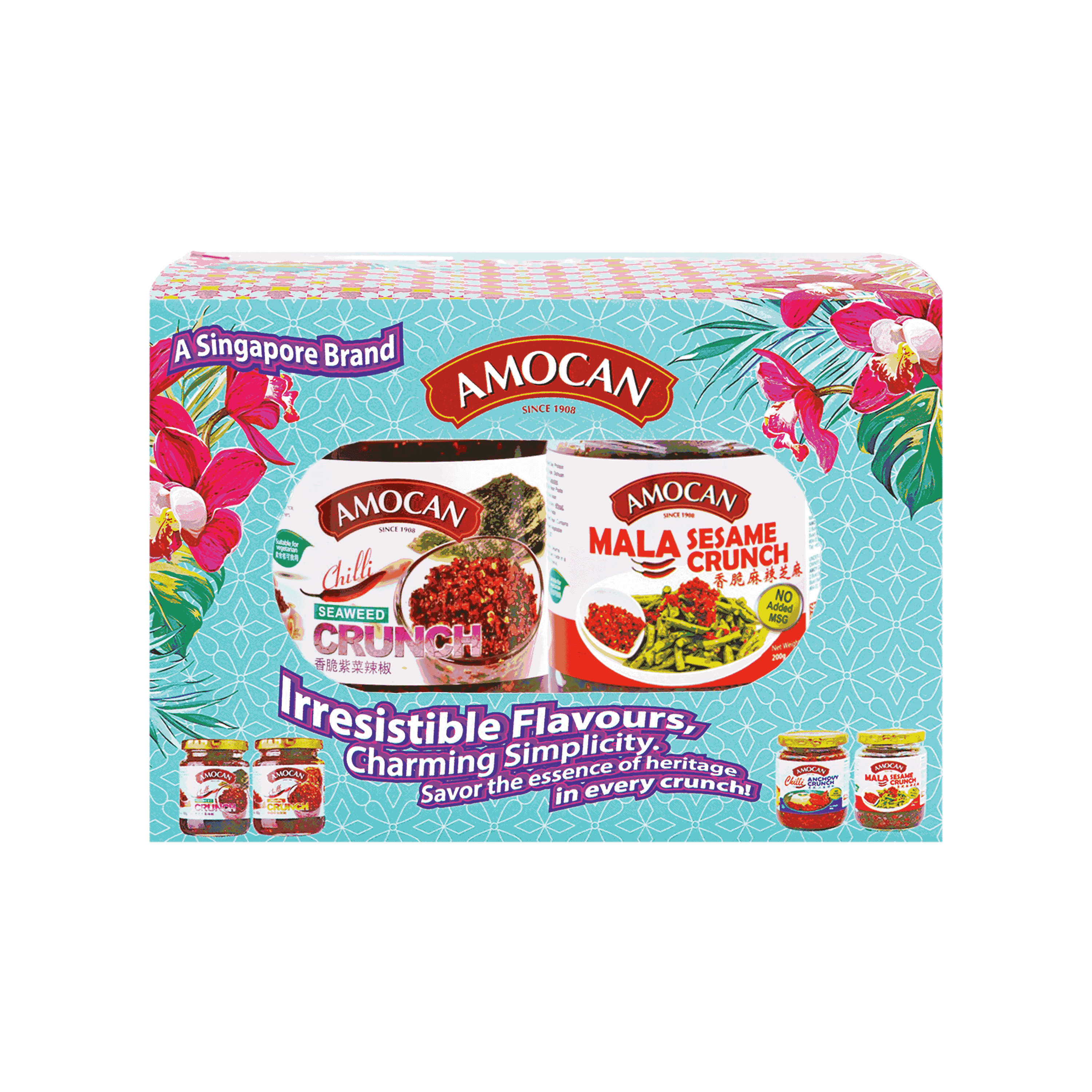 Amocan Chilli Seaweed Crunch & Mala Sesame Crunch ( Suitable For Vegetarian )