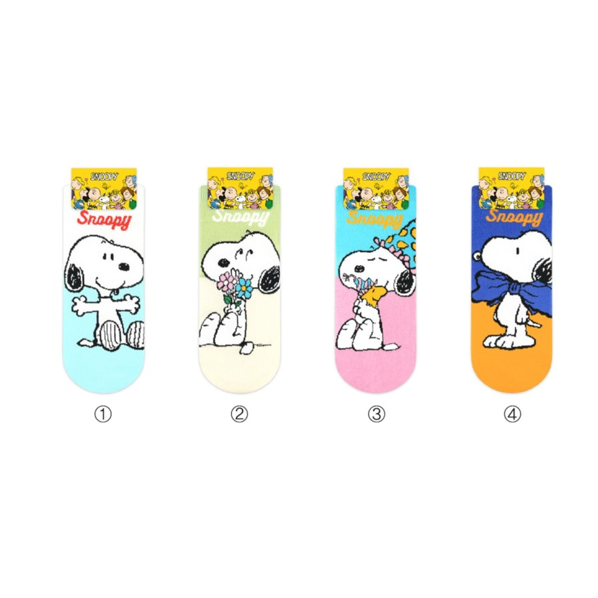 Snoopy Hapiness Ankle Sock - Light Blue