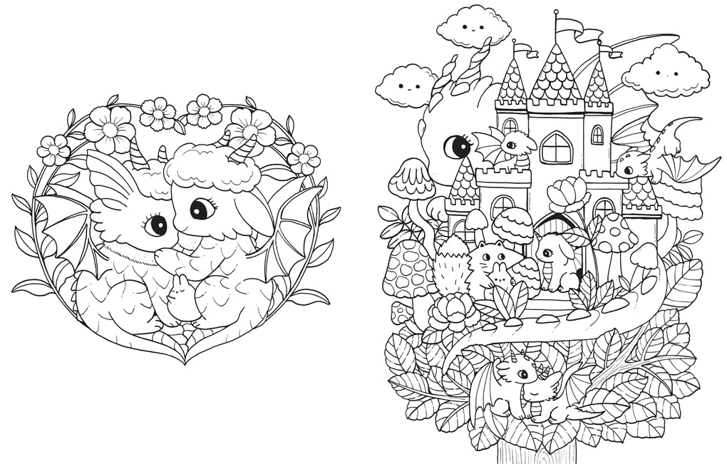 A Million Dragons: Adorable Dragons to Colour (A Million Creatures to Colour) Paperback