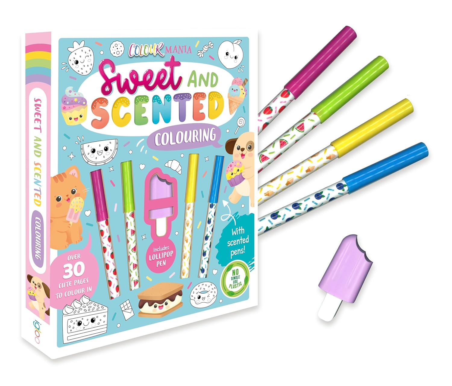 Sweet and Scented Colouring (Colouring Kit With Scented Pens) Paperback 