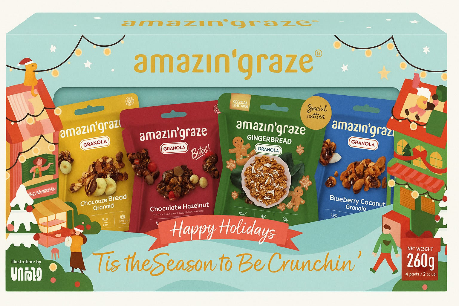 Christmas Granola Variety Box 260g