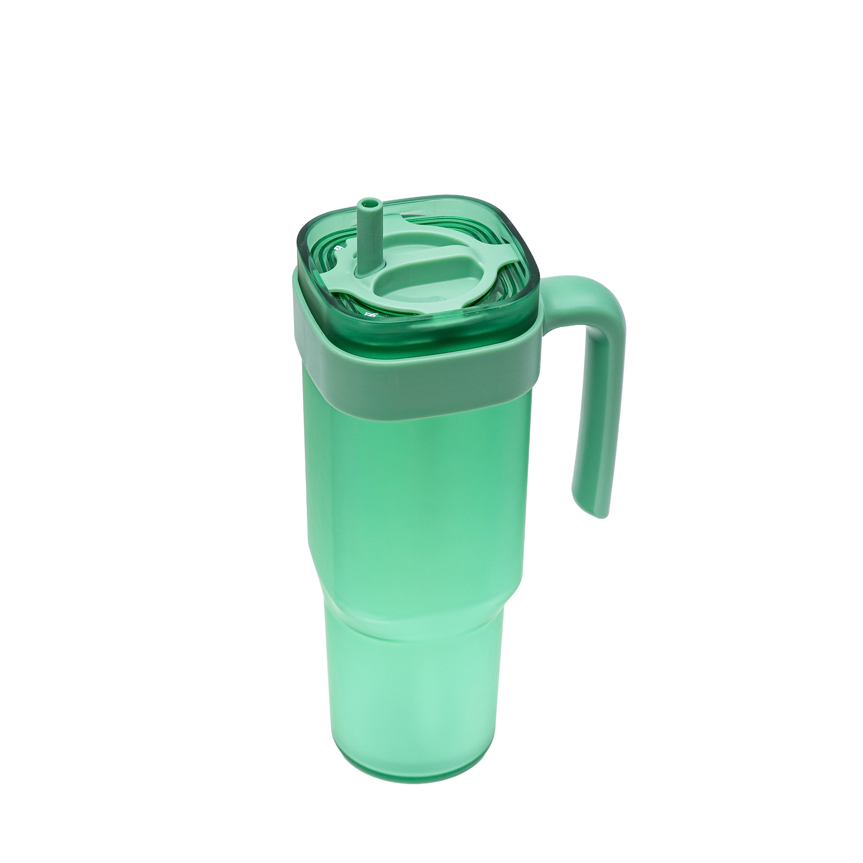 Double-Wall San 32Oz Tumbler With Handle - Green