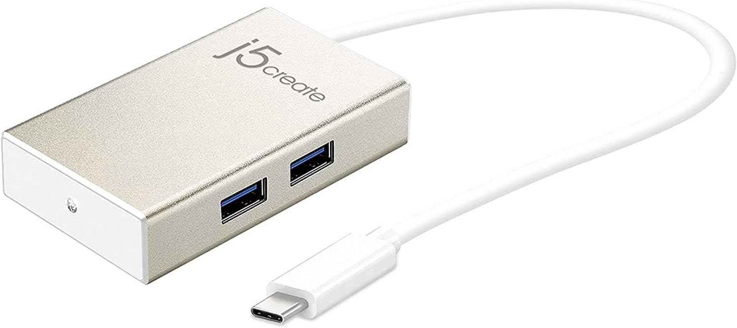 j5Create USB Type-C To 4-Port/4A USB3.0 Hub