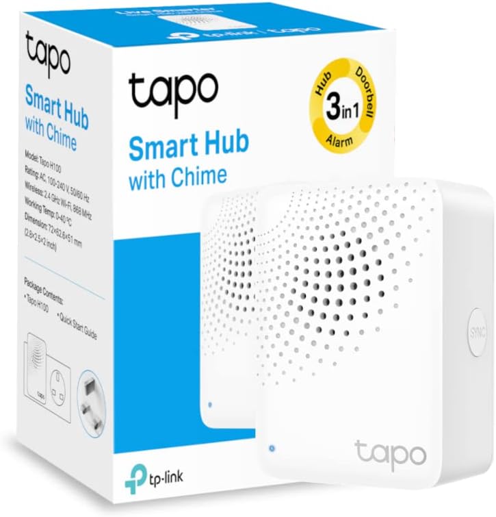 TP Link Tapo H100 Smart IoT Hub with Chime Smart Alarm TPLink