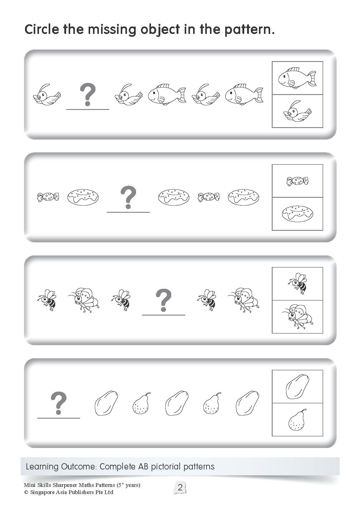 K1 - Mini Skills Sharpener MATHS PATTERNS (5+ Years)