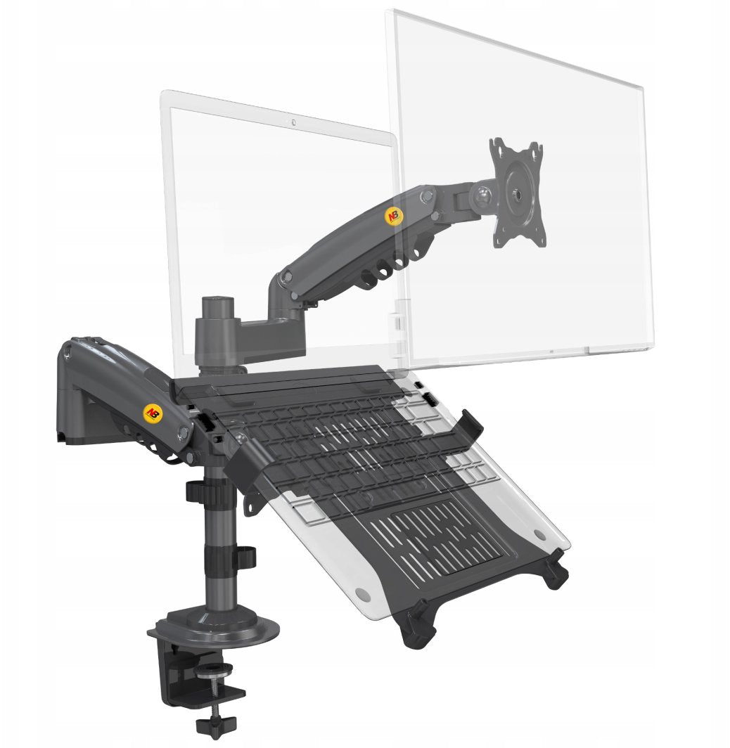 North Bayou H180-FP Monitor Arm - Grey