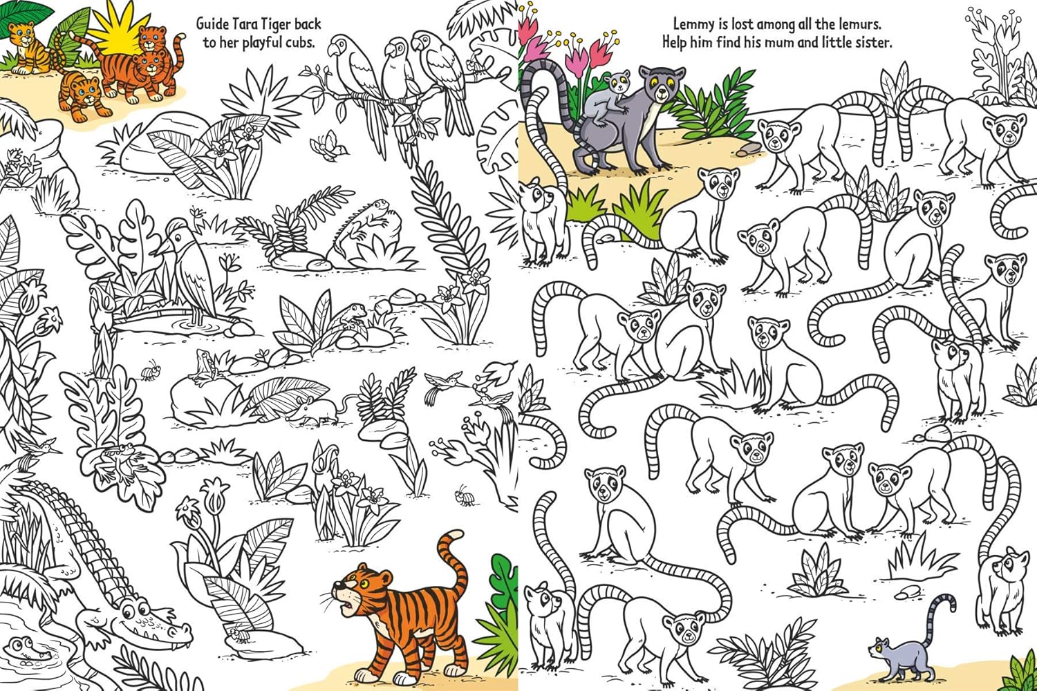 Junior Art Colour-in-Mazes - Jungle Fun