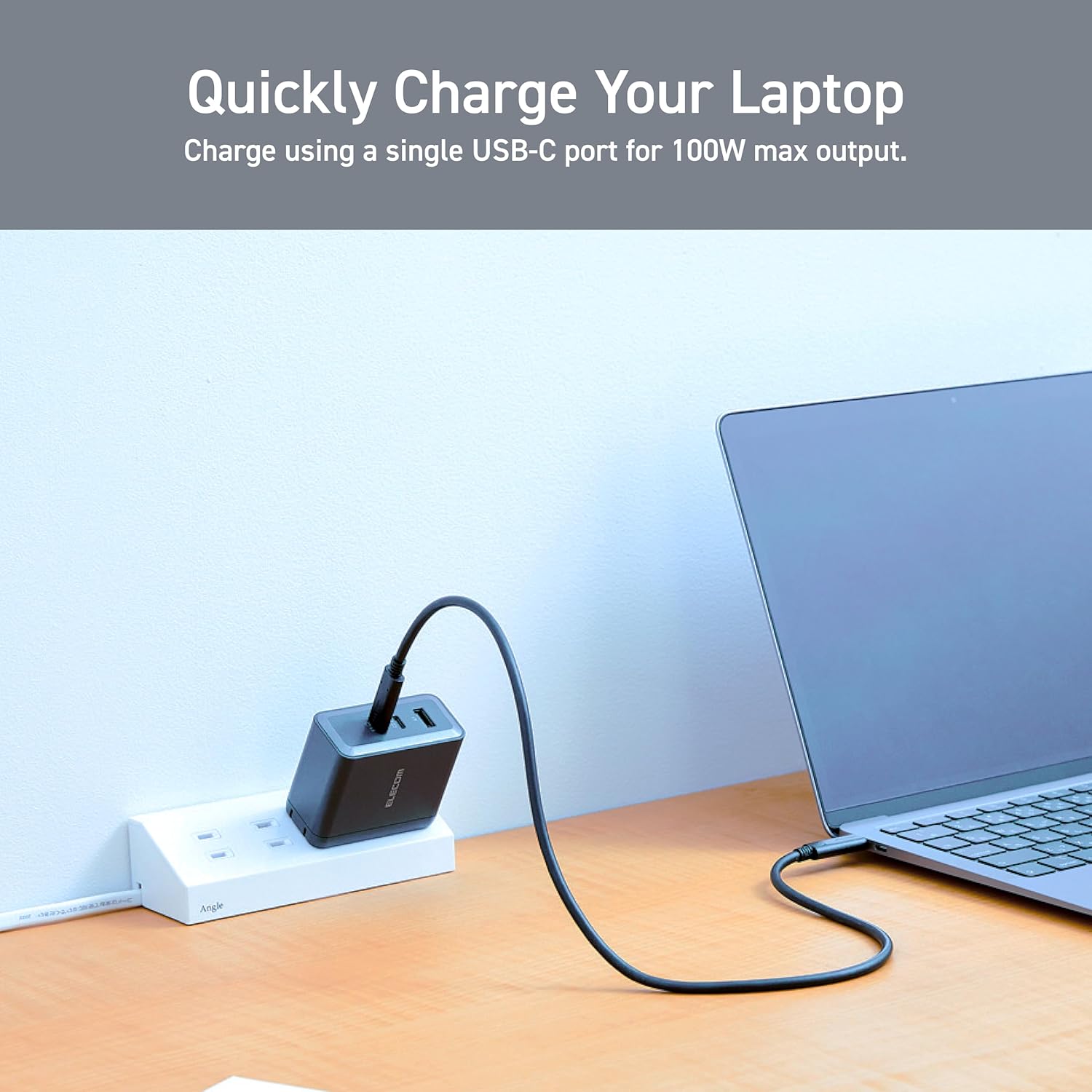 ELECOM 100W USB-C Wall Charger (3-Port)  