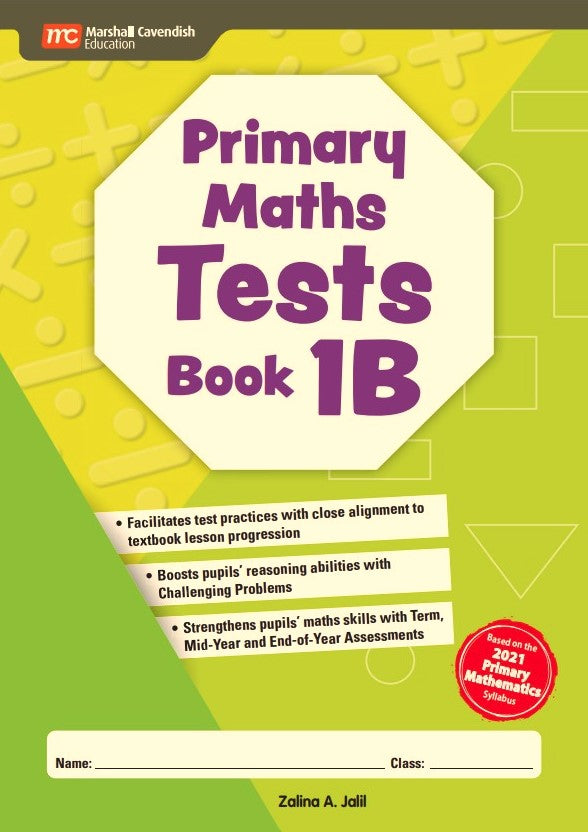 Primary 1B Maths Tests Book