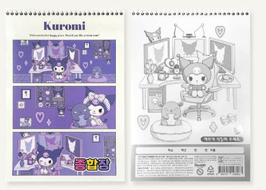SANRIO KUROMI TOP SPIRALB5 PLAIN NOTEBOOK