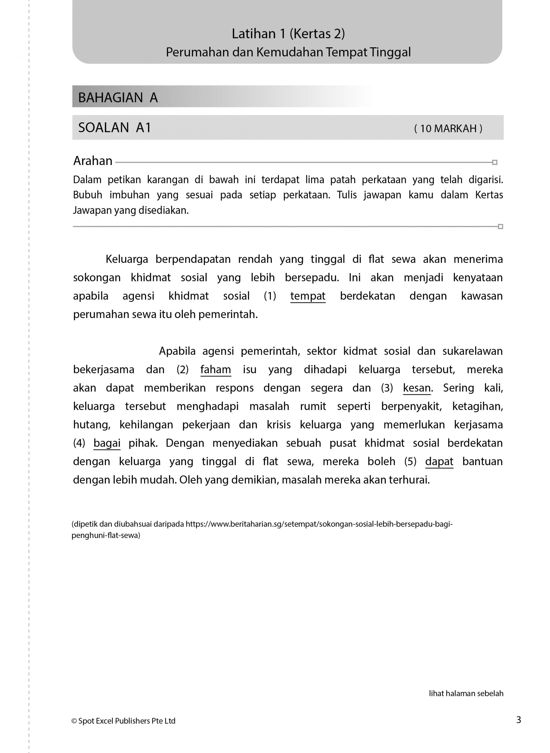 O-Level/NA Latihan Peperiksaan Bahasa Melayu