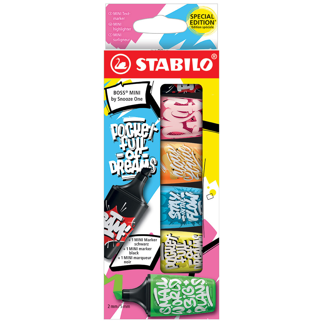 STABILO BOSS MINI SNOOZE ONE-SET OF 6PCS