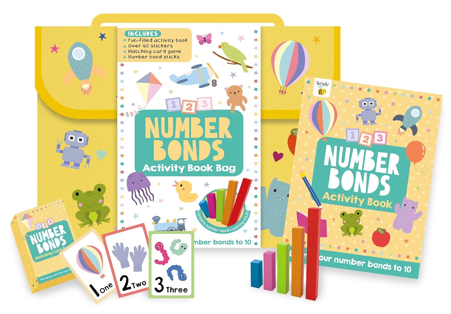 Bright Bee Number Bonds Activity Book Bag