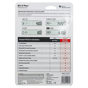 Texas Instrument BAII PLUS Professional Financial Calculator