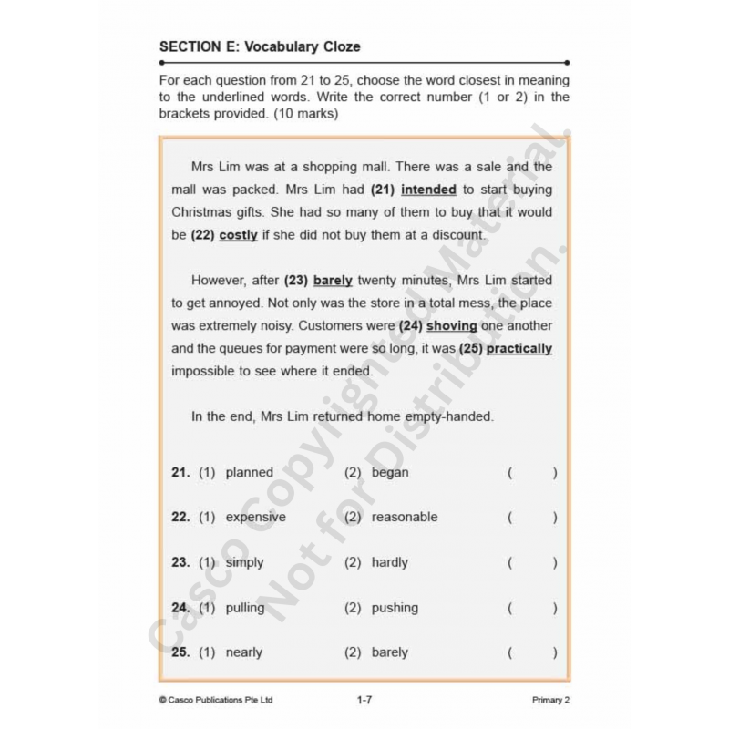English Examination Papers Primary 2 (Pack)
