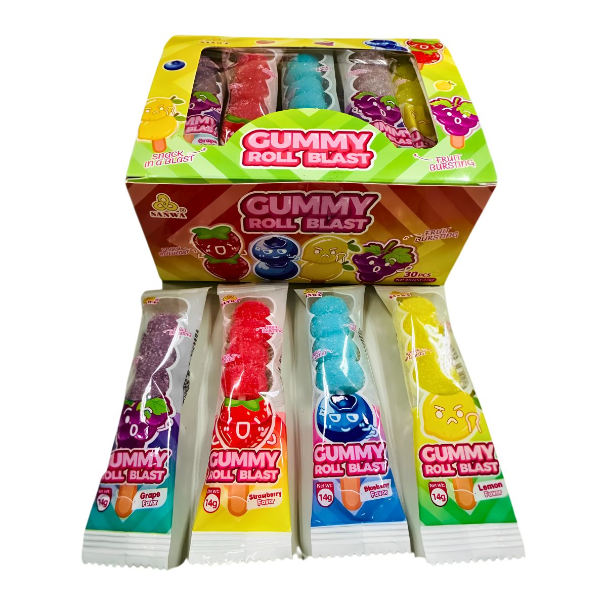 Sanwa Gummy Roll Blast 14gm x 30pc