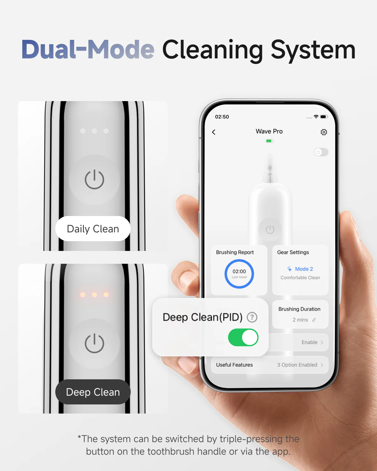 Laifen Wave Pro Stainless Steel Toothbrush