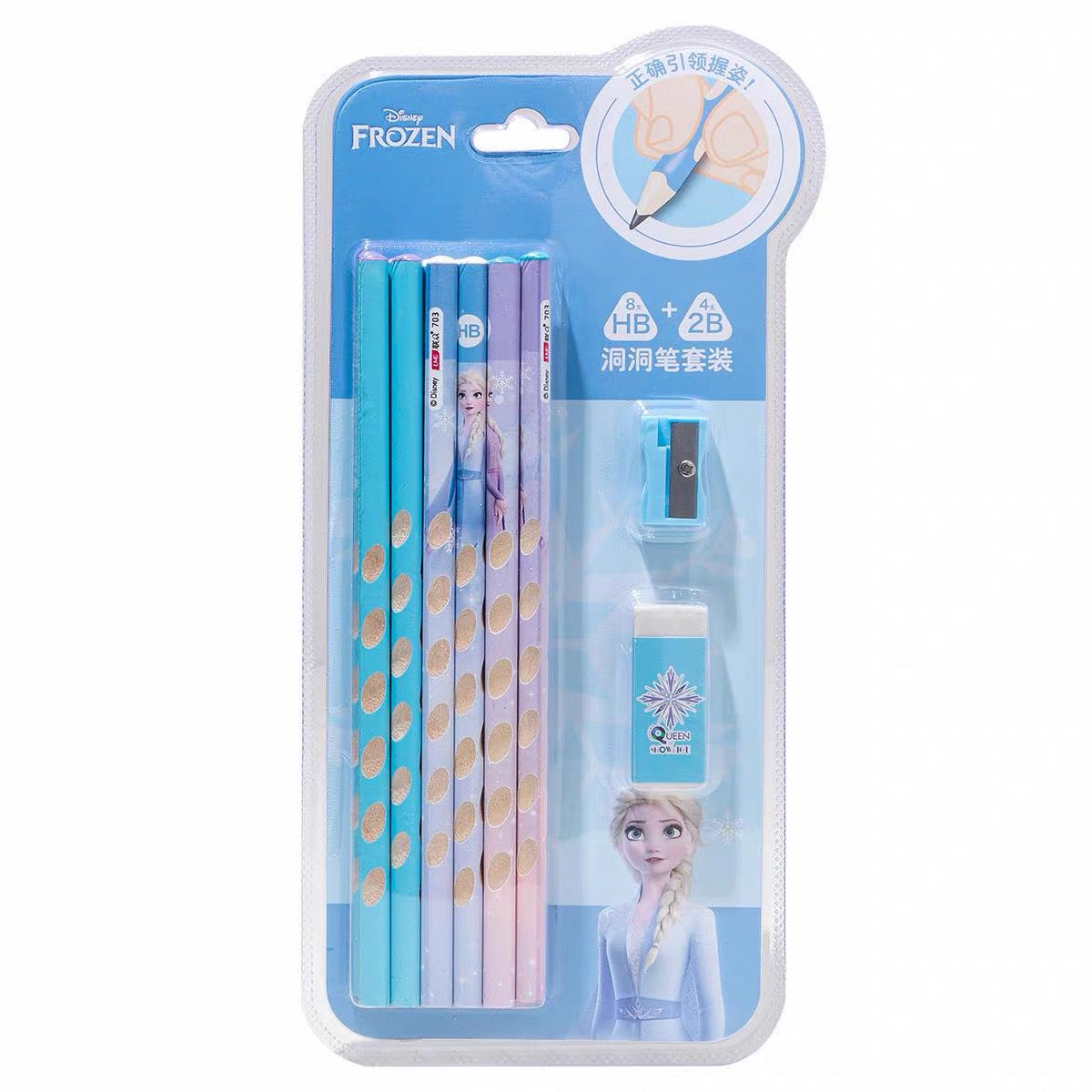  Frozen Character 12pcs Pencil Stationery Set 
