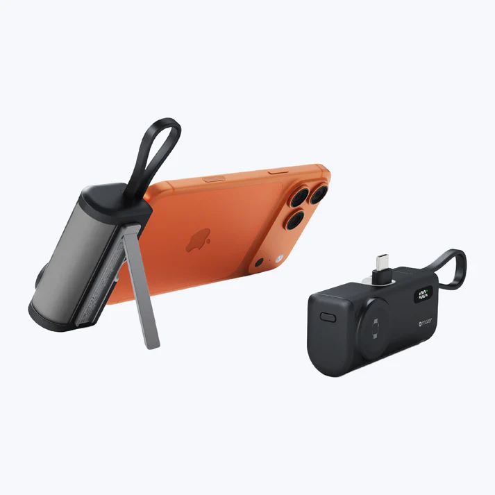 Mazer PowerCharge Pocket 2 5,000 mAh PD20W (Built-in Foldable USB-C Port, USB-C Cable & Apple Watch Charger) Power Bank (CCC Certified)