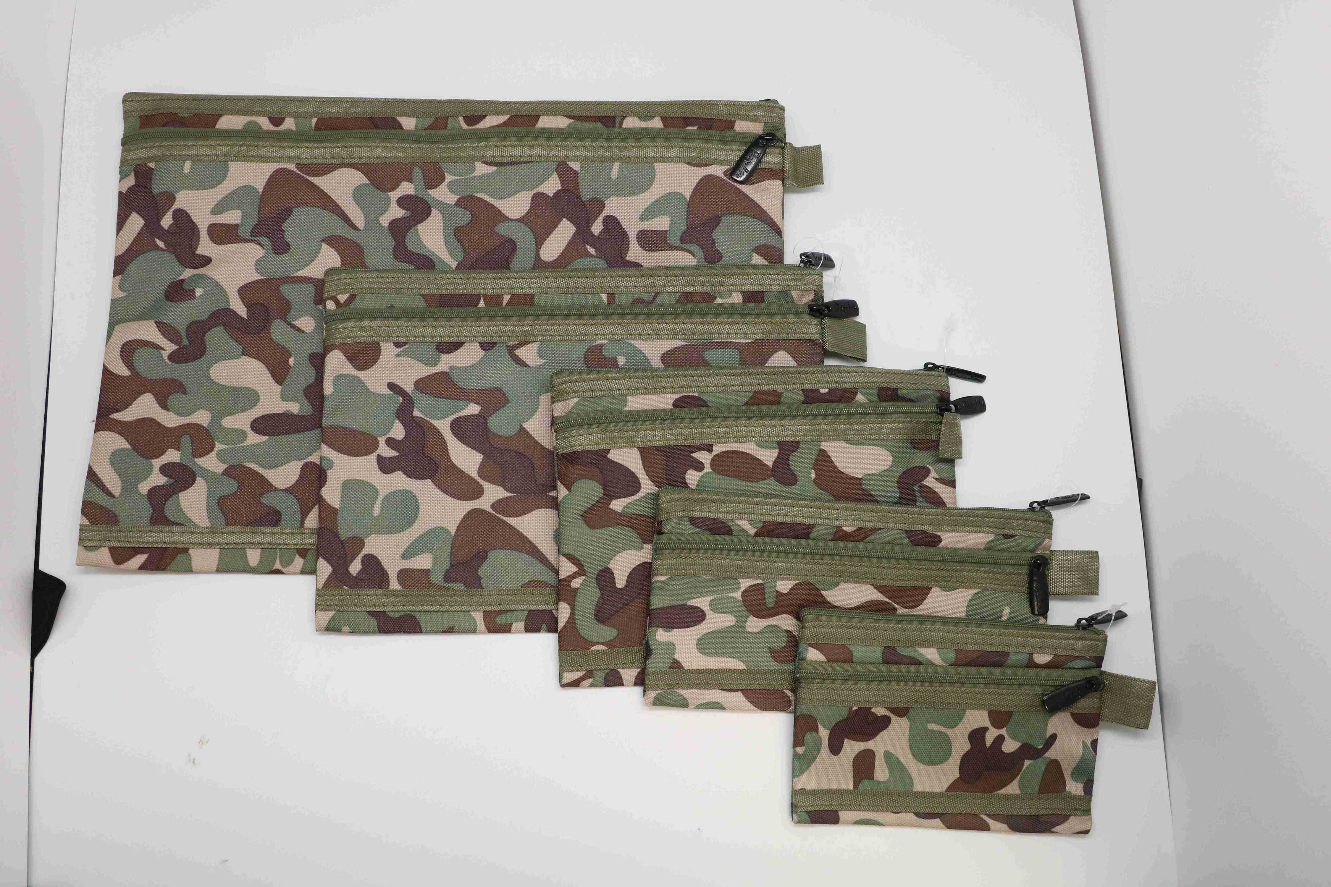 POP BAZIC Military P-Nylon 2 Zipper Pouch B6