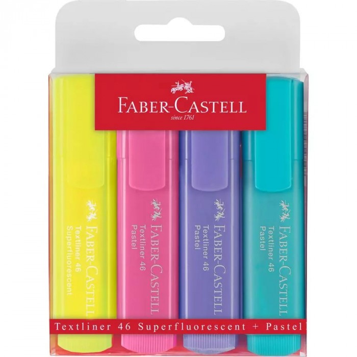 Faber-Castell Highlighter Textliner 1546 Pastel, Set of 4-154610