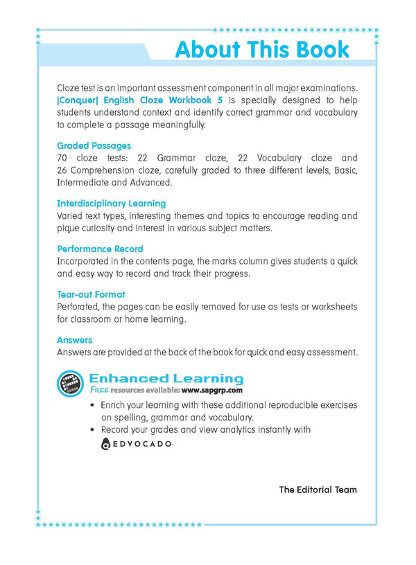 Conquer English Cloze Workbook 5