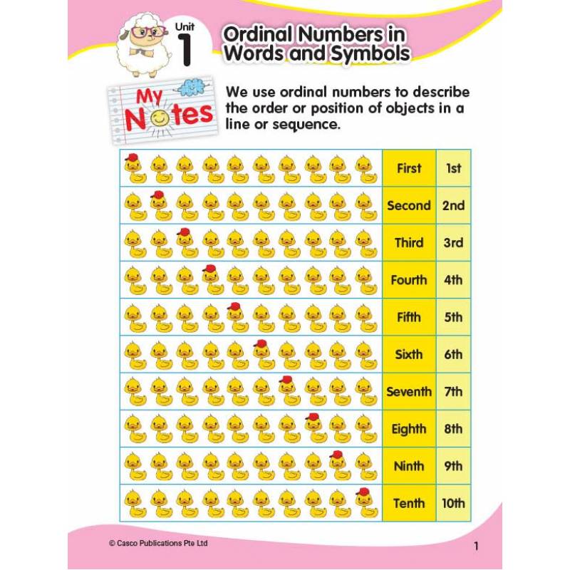 Maths Tutor Early Skills Series Book 3: Ordinal Numbers and Position