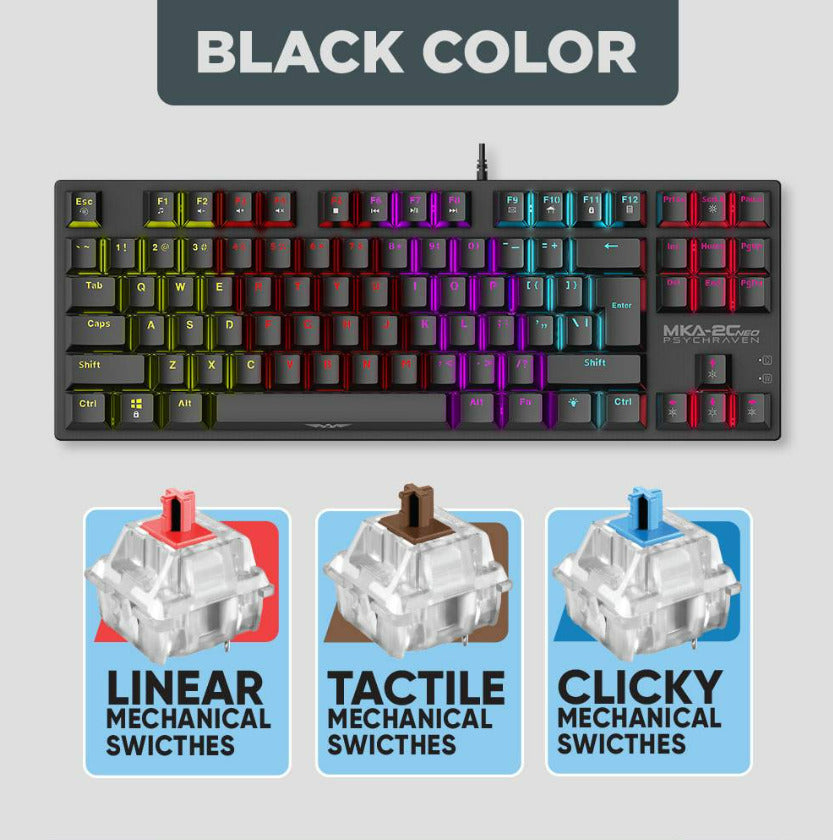 Armaggeddon MKA-2C NEO Gaming Keyboards - White (Linear)