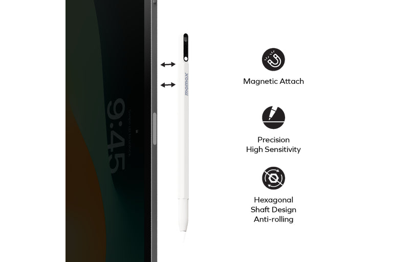 Momax Mag.Link Pop Magnetic Active Stylus Pen (Grey)