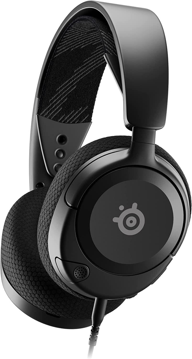 NEW SteelSeries Arctis Nova 1 Multi-System Gaming Headset - Hi-Fi Drivers - 360° Spatial Audio - Comfort Design - Ultra Lightweight - Noise-Cancelling Mic - PC, PS5/PS4, Switch, Xbox - Black, large