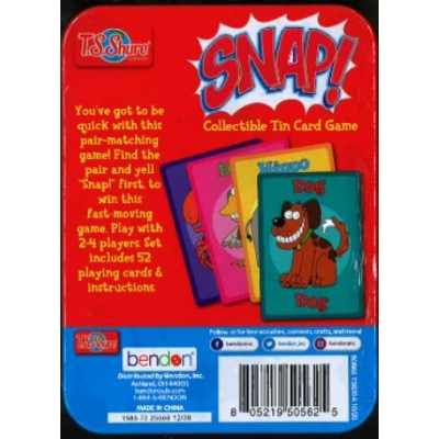 BENDON COLLECTIBLE TIN CARD GAME SNAP
