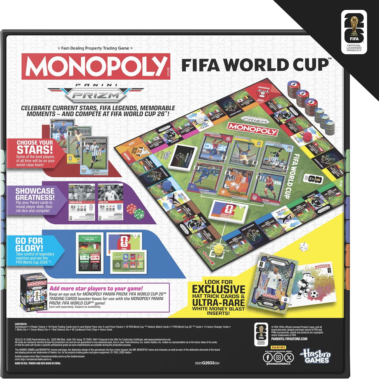 HASBRO MONOPOLY PANINI PRIZM FIFA WORLD CUP GAME