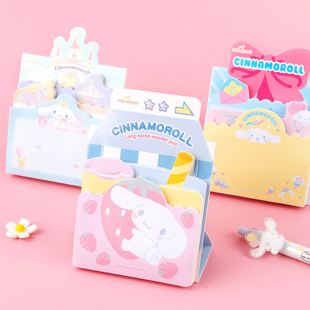 SANRIO CINNAMOROLL 3 LAYER STICKY MEMO SET WITH STAND