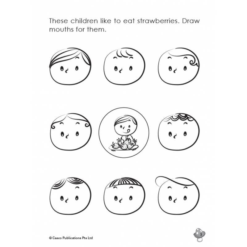 Preschool Draw with Me for Ages 4-6 Book 1: Heads and Faces