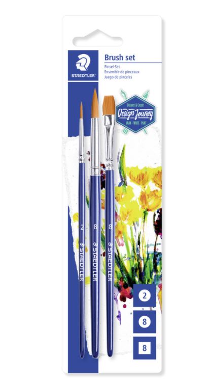 STAEDTLER SYNTHETIC BRUSH SET 989-SBK3-3