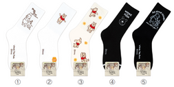 DISNEY WINNIE THE POOH LONG SOCKS - 1 WHITE