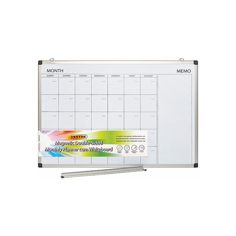 Centre Double-Sided Schedule Board cum White Board 60x90cm