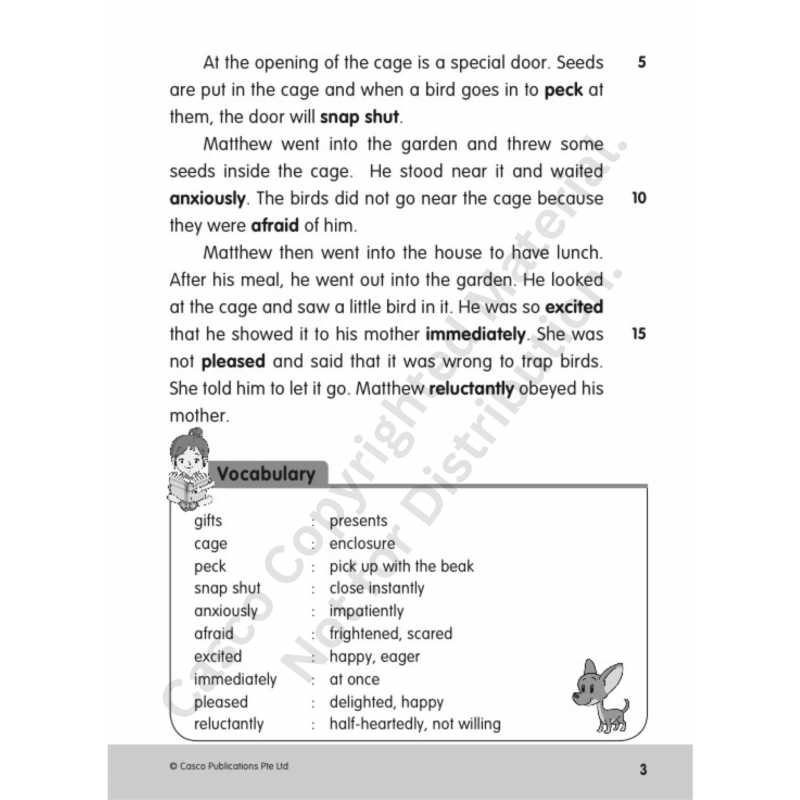 English Comprehension Worksheets Primary 1