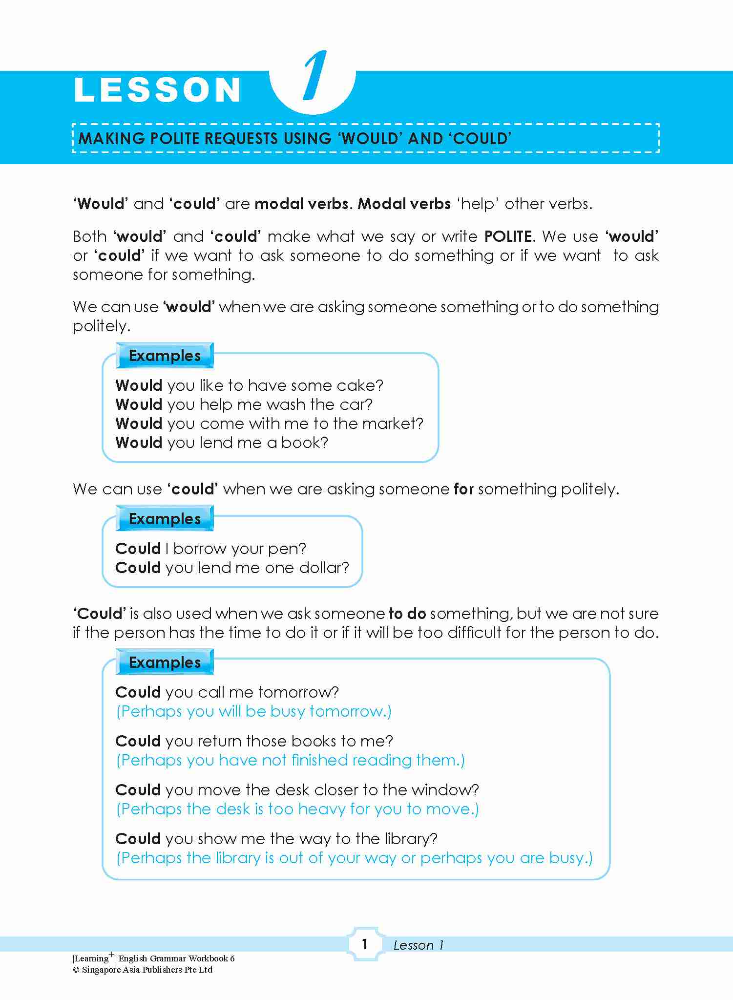 Primary 6 LEARNING+ ENGLISH GRAMMAR Workbook 6