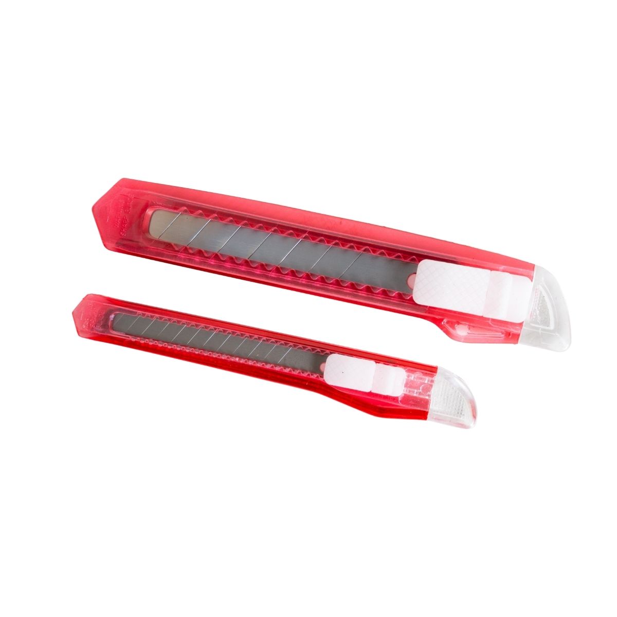 Pop Bazic Utility Cutter Knife Set (18mm & 9mm - Pack of 2) - Red