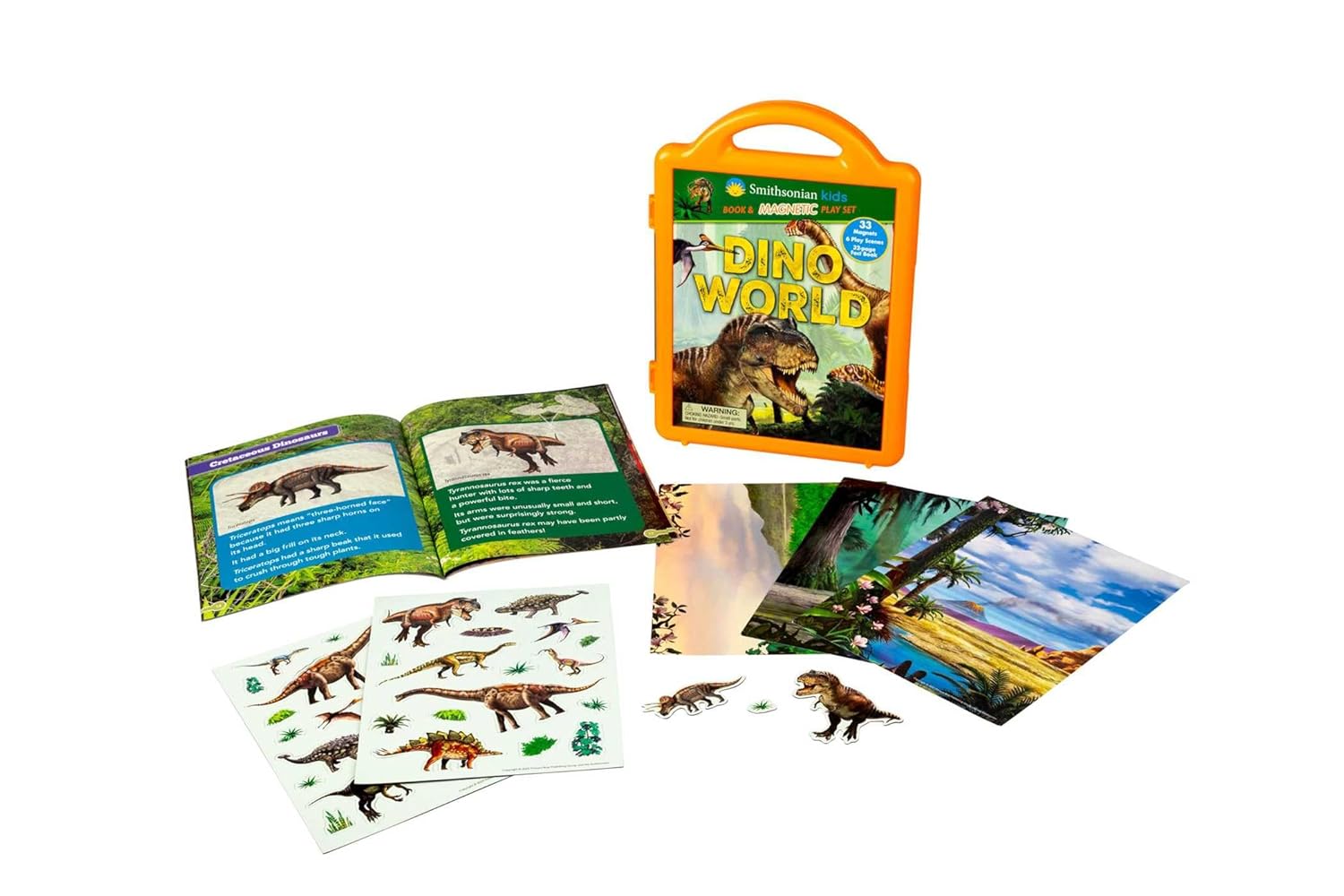 Smithsonian Kids: DinoWorld Book and Magnetic Play Set (Paperback)
