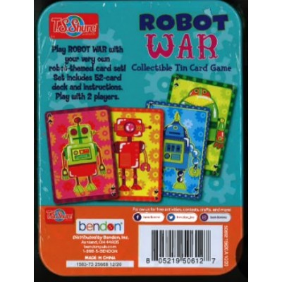 BENDON COLLECTIBLE TIN CARD GAME ROBOT WAR