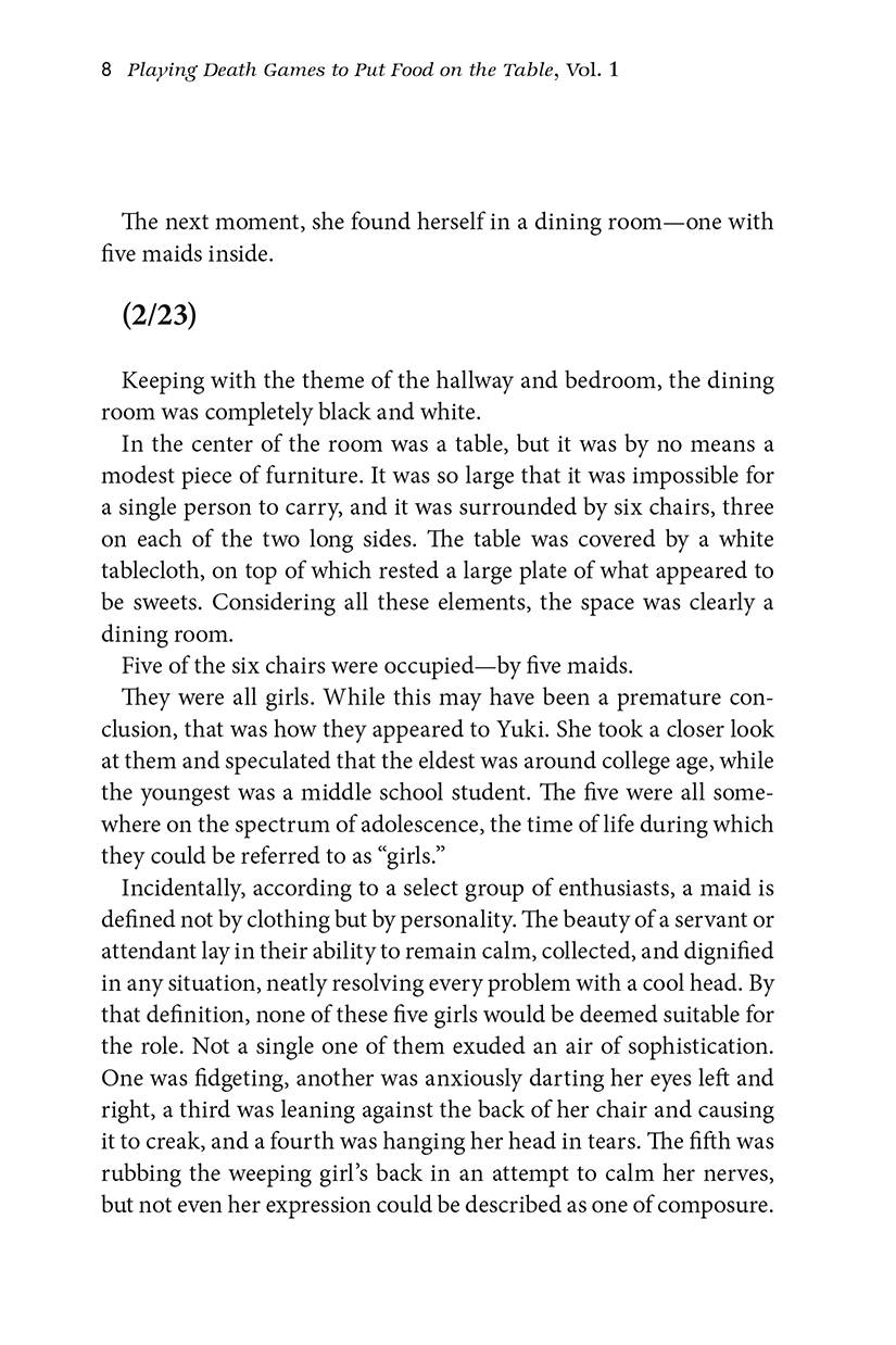 Playing Death Games Put Food On Table 1 [Novel]