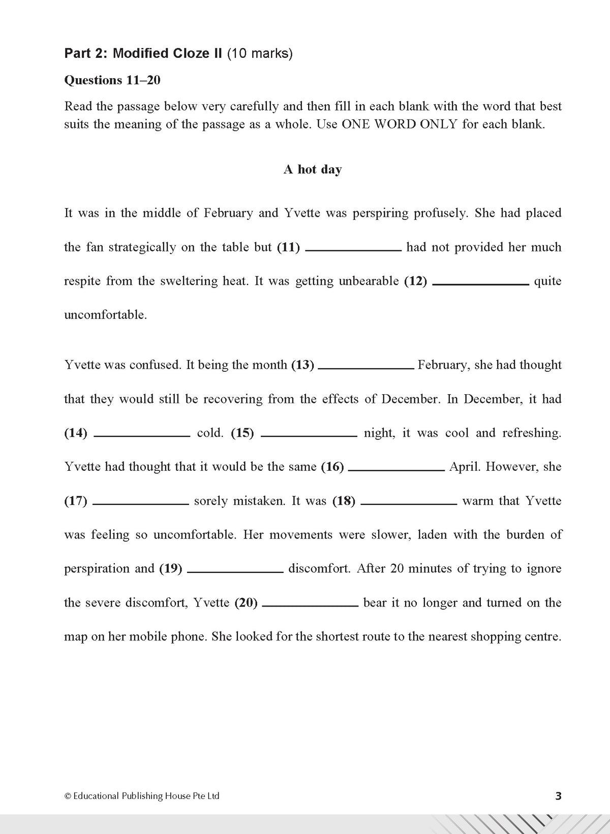 S2/G1 English Examination Practice