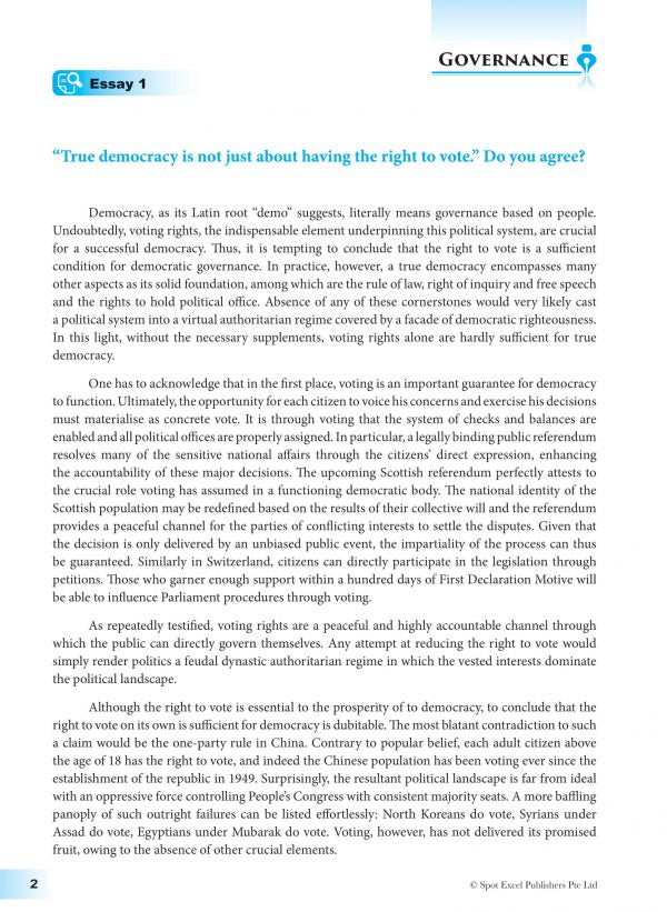 General Paper Model Essays