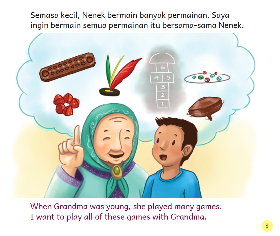 Bermain Bersama-sama Nenek (Malay/English)
