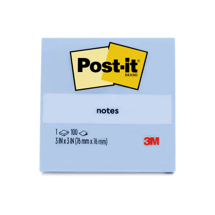 Post-it® 654-1cb Cloud Blue Notes 3x3", 100sheets