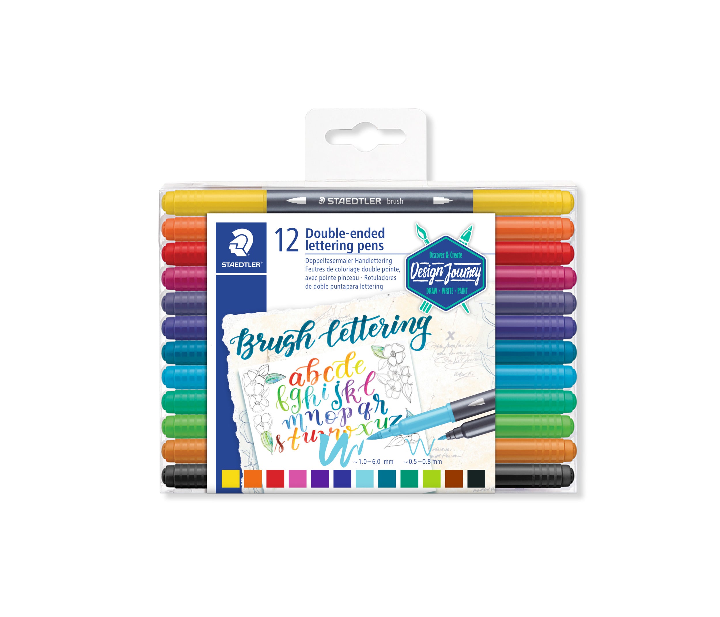 STAEDTLER DOUBLE-ENDED LETTERING PEN 3004