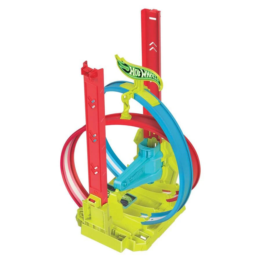 MATTEL HOT WHEELS NEON SPEEDERS LASER STUNT SLAMWAY PLAYSET
